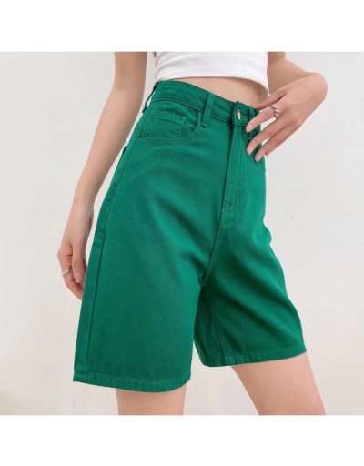 Replica Simple Design Solid Straight Denim Shorts For Women #795545 $35.10 USD for Wholesale