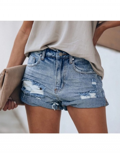 Street Style Hole Design Zipper Up Denim Short Pant  #795561 $19.87 USD, Wholesale Fashion Jeans