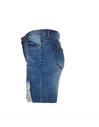 Replica Fashion Ripped Denim Short Jeans For Women #795569 $19.27 USD for Wholesale