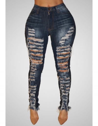  Casual Fashion Ripped Denim Jeans For Women #795577 $24.57 USD, Wholesale Fashion Jeans