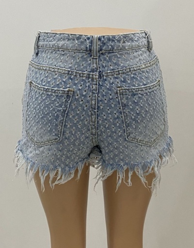 Replica Stylish Ripped Denim Shorts For Women #795579 $22.52 USD for Wholesale