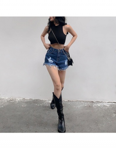 Replica  Summer New Fashion Navy Blue Denim Shorts #795585 $18.54 USD for Wholesale