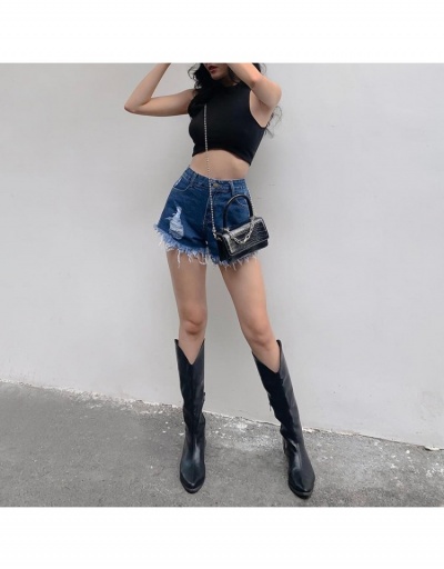 Replica  Summer New Fashion Navy Blue Denim Shorts #795585 $18.54 USD for Wholesale