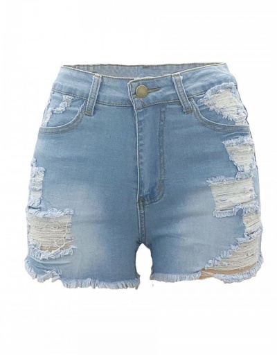 Replica Sexy Straight Ripped  Summer Denim Shorts For Women #795588 $20.60 USD for Wholesale