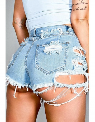 Replica  New Fashion Ripped Denim Shorts For Women #795590 $21.63 USD for Wholesale