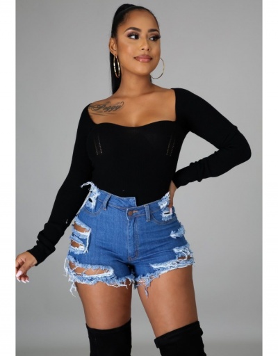 Replica  New Fashion Ripped Denim Shorts For Women #795590 $21.63 USD for Wholesale