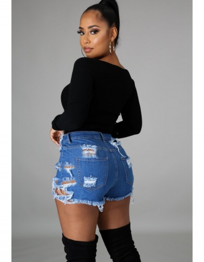 Replica  New Fashion Ripped Denim Shorts For Women #795590 $21.63 USD for Wholesale