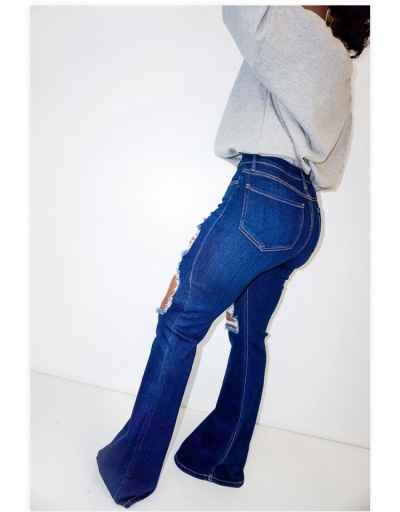 Replica  Fashion High-waisted Ripped Denim Jeans For Women #795591 $27.30 USD for Wholesale