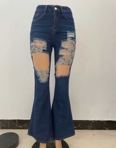 Replica  Fashion High-waisted Ripped Denim Jeans For Women #795591 $27.30 USD for Wholesale