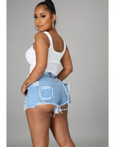 Replica  Fashion Casual Ripped Denim Shorts For Women #795594 $20.49 USD for Wholesale