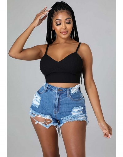 Replica  Fashion Casual Ripped Denim Shorts For Women #795594 $20.49 USD for Wholesale