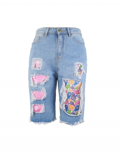 Replica Fashion Casual Denim Short Jeans For Women #795600 $23.25 USD for Wholesale