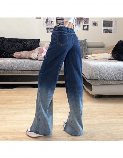 Replica  Street Gradient Color Denim Lace Up Jeans #795610 $32.13 USD for Wholesale