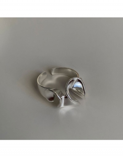  Korean Silver Lotus Leaf Wave Women's Ring #795614 $4.70 USD, Wholesale Fashion Ring