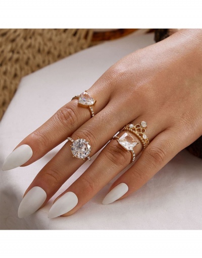 Trendy Rhinestone Ring Sets For Women #795616 $5.33 USD, Wholesale Fashion Ring