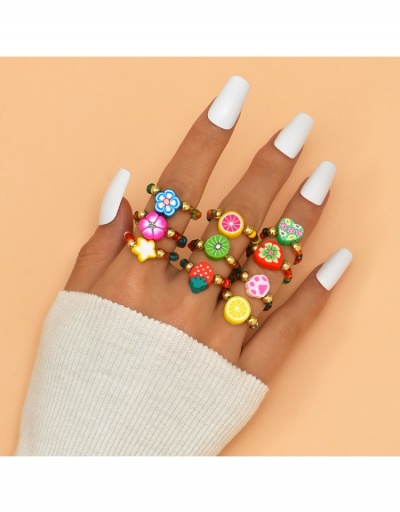 Fashion Simple Color Fake Fruit Ring Sets #795629 $5.05 USD, Wholesale Fashion Ring