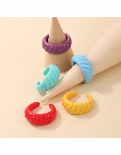 Replica  Harajuku Style Resin Candy Color Ring Set #795642 $5.55 USD for Wholesale