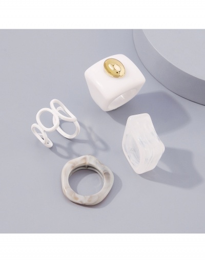 Replica  Design Fashion Acrylic Irregular Mini Simple Ring #795643 $8.24 USD for Wholesale