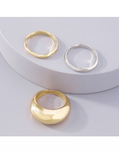 Replica  Simple Style Female Smooth Face Circle Ring Set #795644 $8.24 USD for Wholesale