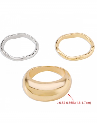 Replica  Simple Style Female Smooth Face Circle Ring Set #795644 $8.24 USD for Wholesale