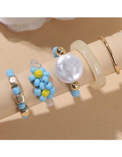 Beads Flower Faux Pearl Ring Sets For Women #795646 $5.94 USD, Wholesale Fashion Ring