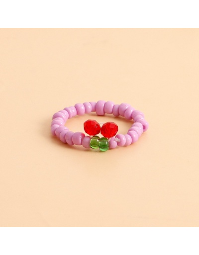 Replica  Color Simple Red Cherry Elastic Rope Female Ring #795648 $3.44 USD for Wholesale