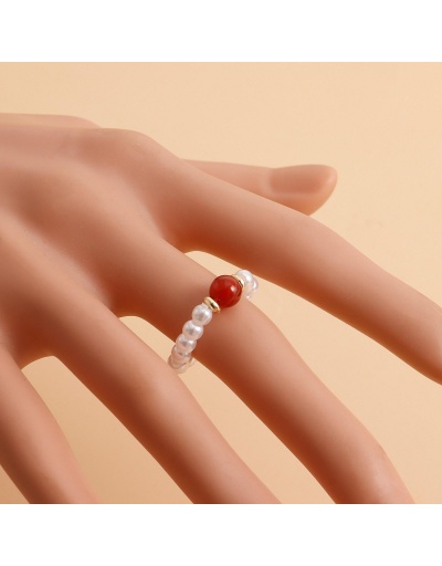  Bohemian Colorful Imitation Pearl Ring For Women #795649 $3.08 USD, Wholesale Fashion Ring