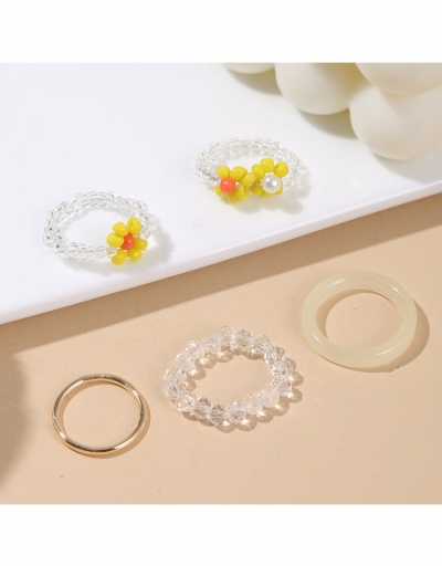 Replica  Creative Bohemian Flower Rice Bead Ring Set #795650 $5.85 USD for Wholesale