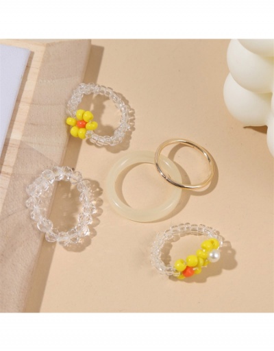 Replica  Creative Bohemian Flower Rice Bead Ring Set #795650 $5.85 USD for Wholesale