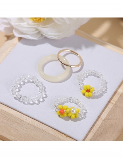 Replica  Creative Bohemian Flower Rice Bead Ring Set #795650 $5.85 USD for Wholesale