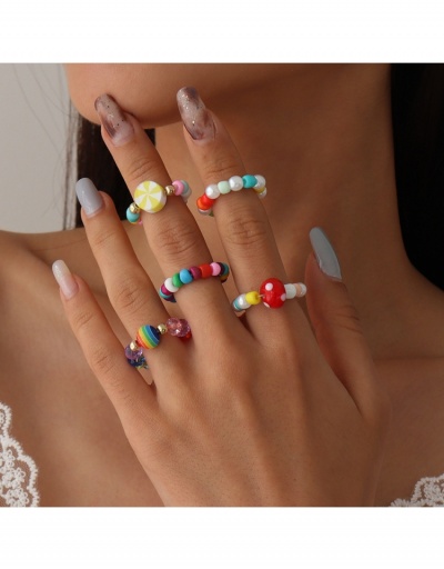 Replica  National Style Mushroom Beads Ring Sets #795655 $6.50 USD for Wholesale