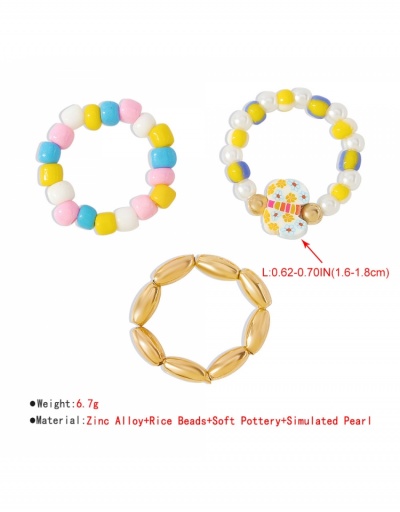 Replica Retro Style Beads Ring Sets For Women #795658 $5.71 USD for Wholesale