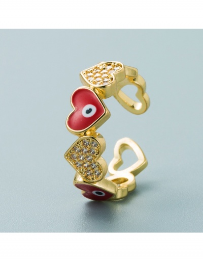 Replica  Metal Decor Heart Devil's Eye Opening Adjustable Ring #795662 $7.83 USD for Wholesale