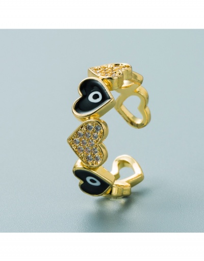 Replica  Metal Decor Heart Devil's Eye Opening Adjustable Ring #795662 $7.83 USD for Wholesale