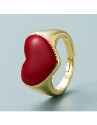  Heart Copper Hip Hop Open Female Ring #795664 $7.25 USD, Wholesale Fashion Ring