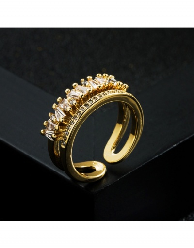  New Copper Zircon Geometric Personality Versatile Ring #795669 $9.61 USD, Wholesale Fashion Ring