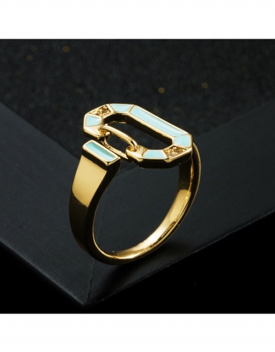 Replica Copper Hollow Out Geometric Ring Accessories #795671 $8.15 USD for Wholesale