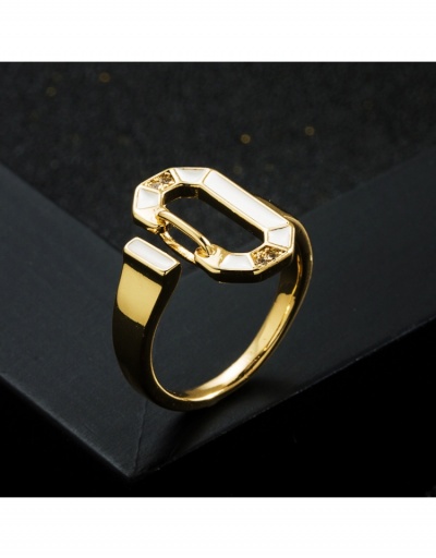 Replica Copper Hollow Out Geometric Ring Accessories #795671 $8.15 USD for Wholesale