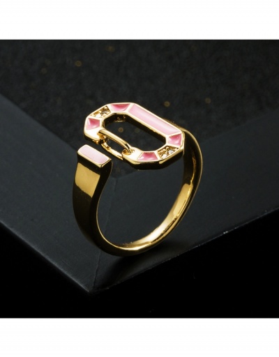 Replica Copper Hollow Out Geometric Ring Accessories #795671 $8.15 USD for Wholesale