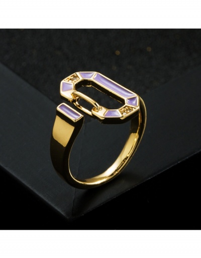 Replica Copper Hollow Out Geometric Ring Accessories #795671 $8.15 USD for Wholesale