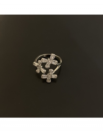 Replica  Flower Rhinestone Design Adjustable Ring #795673 $9.34 USD for Wholesale