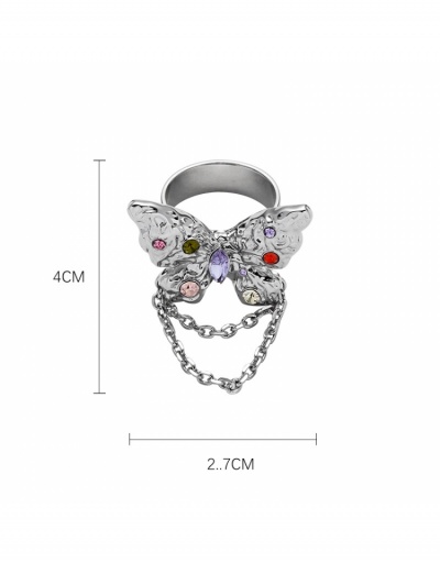 Replica  Versatile Butterfly Rhinestone Design Ring #795677 $9.66 USD for Wholesale