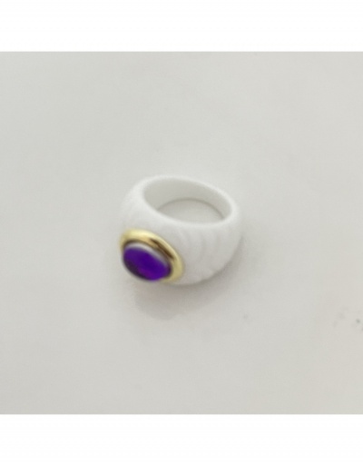 Replica  Acrylic Contrast Color Cool Women Ring #795678 $9.10 USD for Wholesale