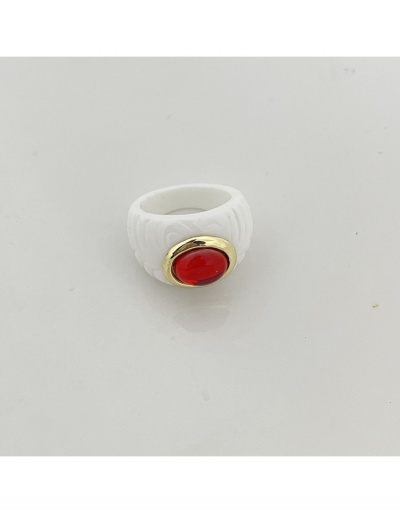 Replica  Acrylic Contrast Color Cool Women Ring #795678 $9.10 USD for Wholesale