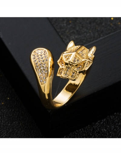 Hip Hop Copper  Solid Leopard Head Rings #795683 $9.85 USD, Wholesale Fashion Ring