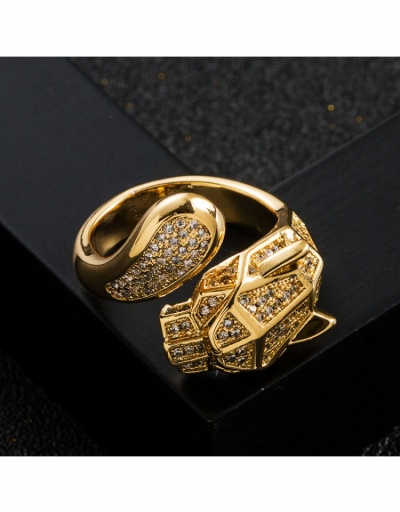 Replica Hip Hop Copper  Solid Leopard Head Rings #795683 $9.85 USD for Wholesale