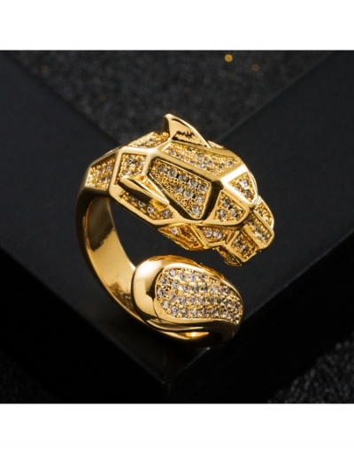 Replica Hip Hop Copper  Solid Leopard Head Rings #795683 $9.85 USD for Wholesale