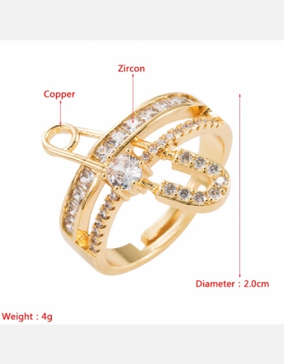 Replica  Fashion  Pearl Zircon Geometric Ring  #795698 $7.13 USD for Wholesale