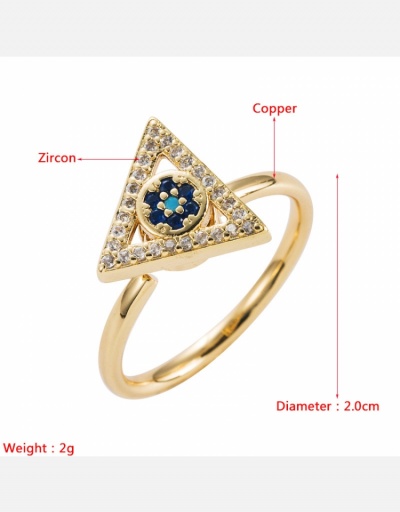 Replica  Metal Deco Geometric Zircon Ring #795699 $9.60 USD for Wholesale