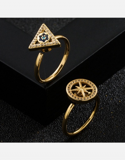 Replica  Metal Deco Geometric Zircon Ring #795699 $9.60 USD for Wholesale